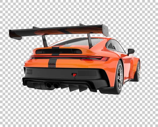 PSD voiture de sport sur fond transparent. rendu 3d - illustration