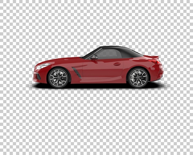 Une voiture de sport réaliste isolée sur l'arrière-plan illustration de rendu 3D