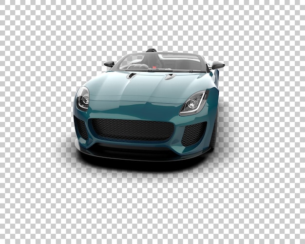 Une voiture de sport réaliste isolée sur l'arrière-plan illustration de rendu 3D