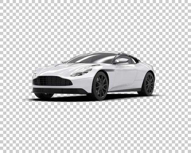 Une voiture de sport réaliste isolée sur l'arrière-plan illustration de rendu 3D