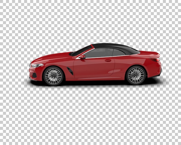 Une voiture de sport réaliste isolée sur l'arrière-plan illustration de rendu 3D