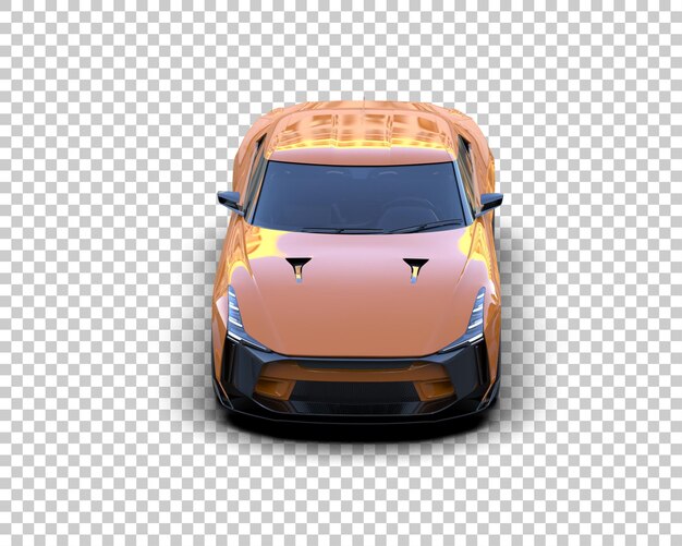 Une voiture de sport réaliste isolée sur l'arrière-plan illustration de rendu 3D