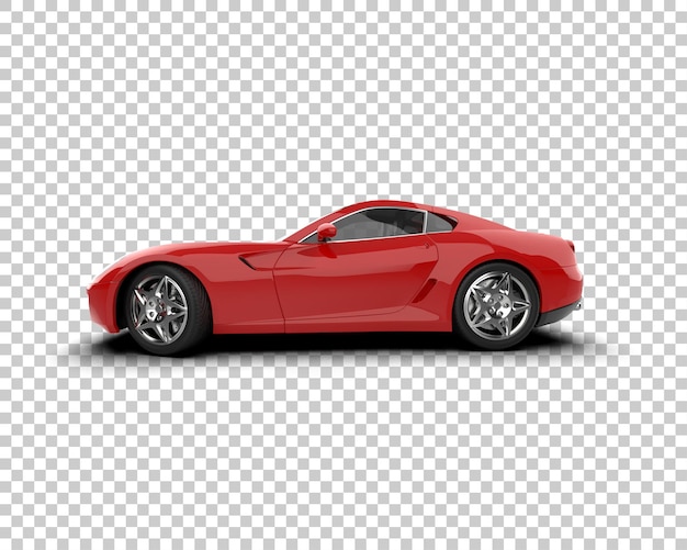 Une voiture de sport réaliste isolée sur l'arrière-plan illustration de rendu 3D