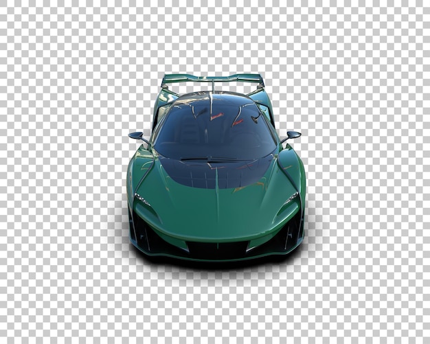 Une voiture de sport réaliste isolée sur l'arrière-plan illustration de rendu 3D