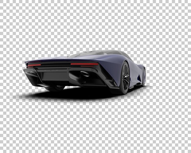 Une voiture de sport réaliste isolée sur l'arrière-plan illustration de rendu 3D