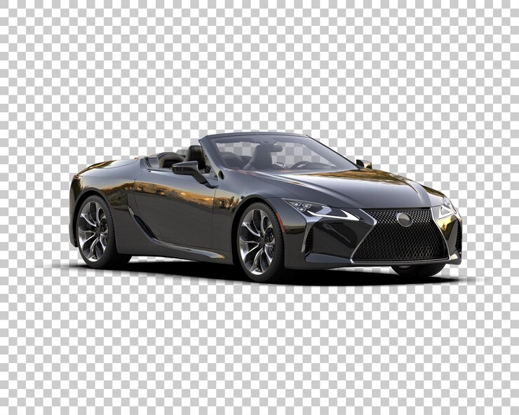 PSD une voiture de sport réaliste isolée sur l'arrière-plan illustration de rendu 3d