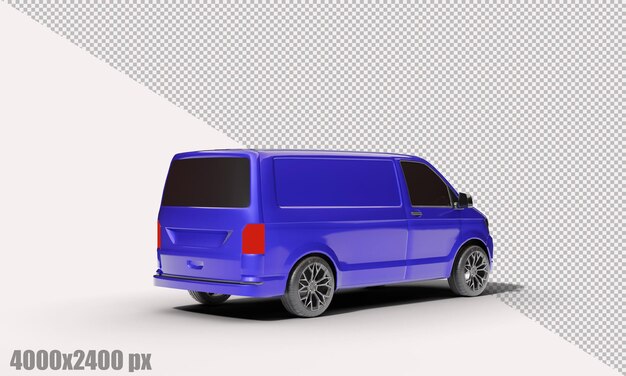 Voiture Van Bleue Réaliste En Rendu 3d