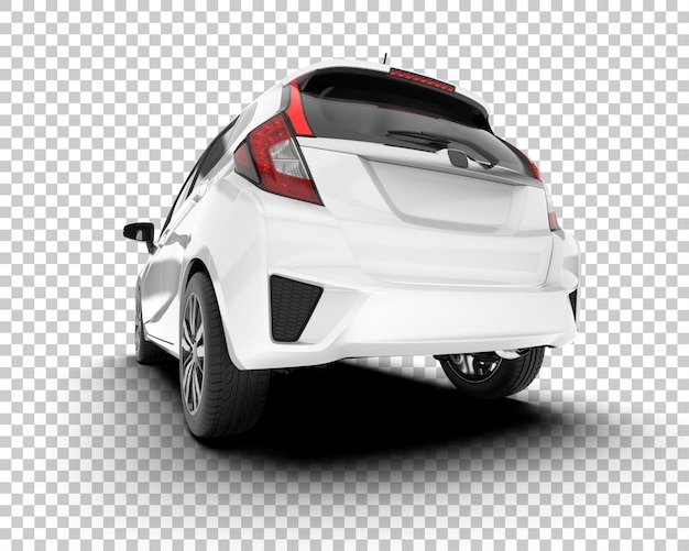 Voiture de ville blanche sur fond transparent illustration de rendu 3d