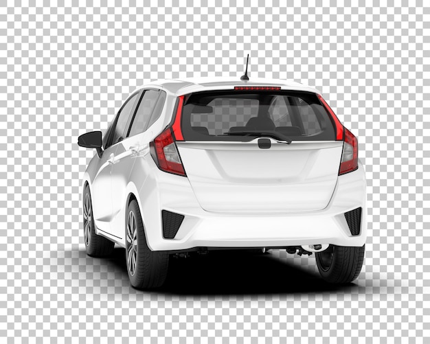 Voiture de ville blanche sur fond transparent illustration de rendu 3d