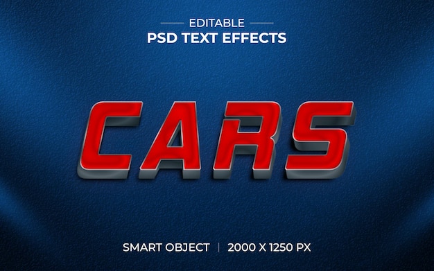 Voitures Effets De Texte Psd