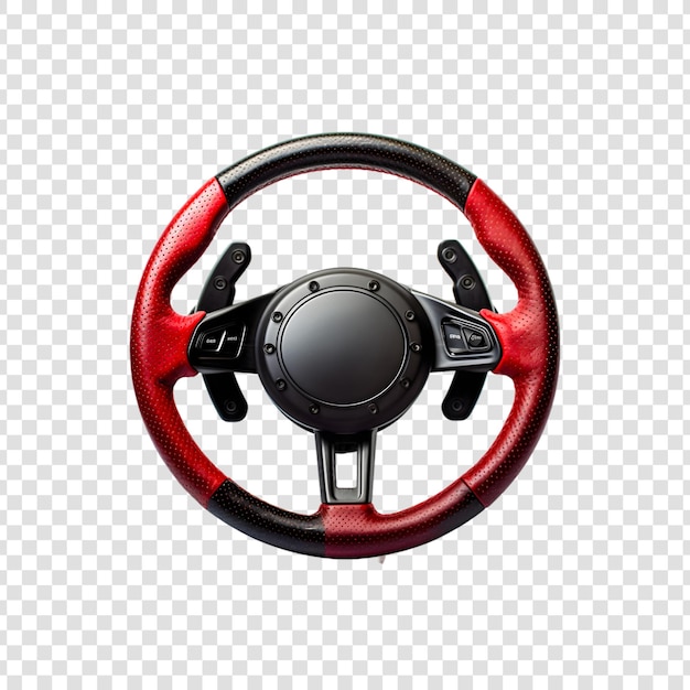 Volante de automóvil aislado sobre un fondo transparente