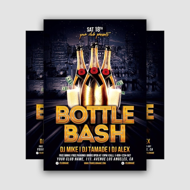 El volante de la fiesta de Bottle Bash