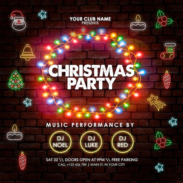 Volante de la fiesta de Navidad