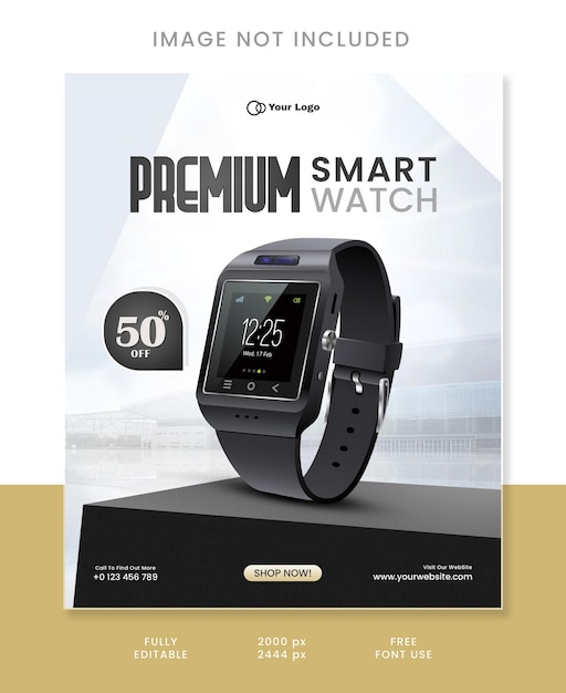 Volante de venta de relojes inteligentes premium