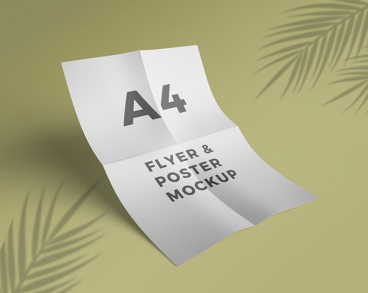 PSD volantino a4 e mockup di poster