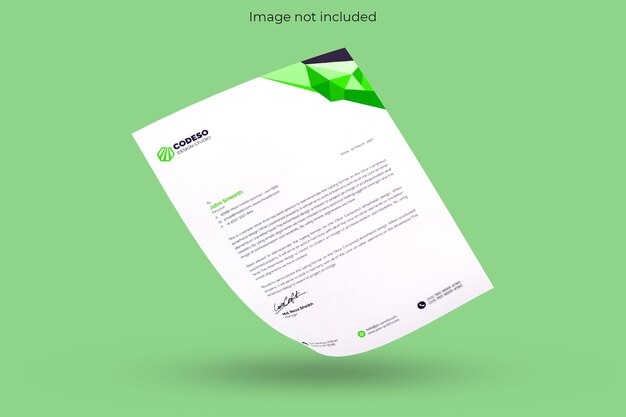 Volantino a4 mockup di carta intestata