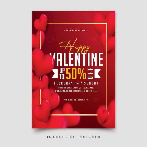 Volantino per la festa di San Valentino