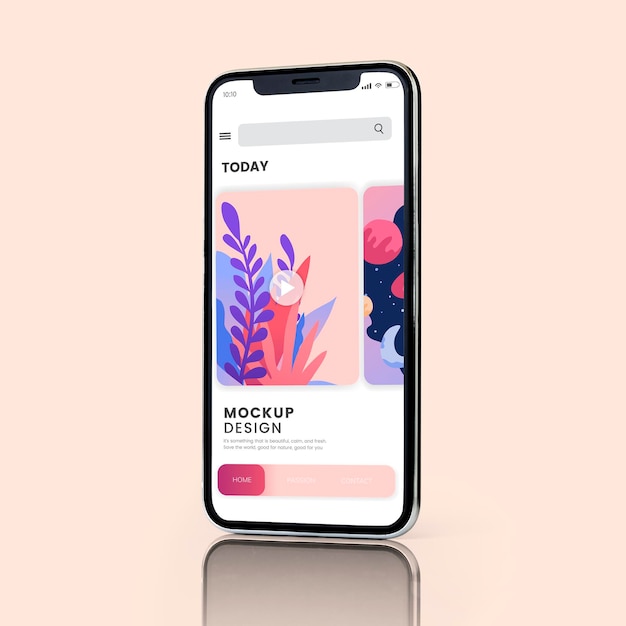 Vollbild-Smartphone-Mockup-Design