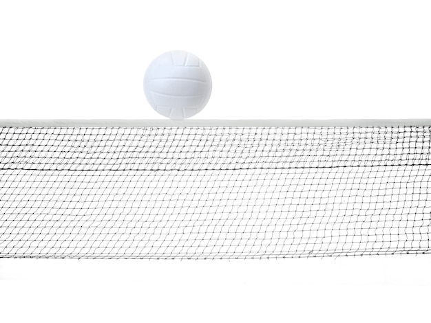 PSD volley-ball sur fond transparent de filet de volley-ball