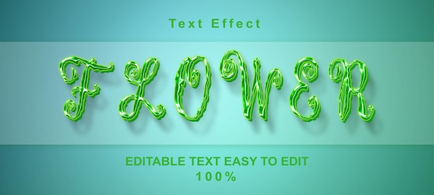 Vollständig bearbeitbare Texteffekt Flower