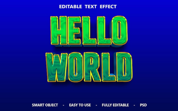 Vollständig bearbeitbarer 3D-Texteffekt