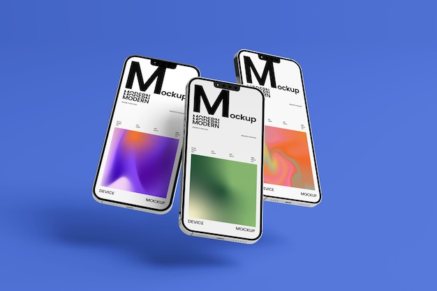Vollständig bearbeitbares Smartphone-Mockup
