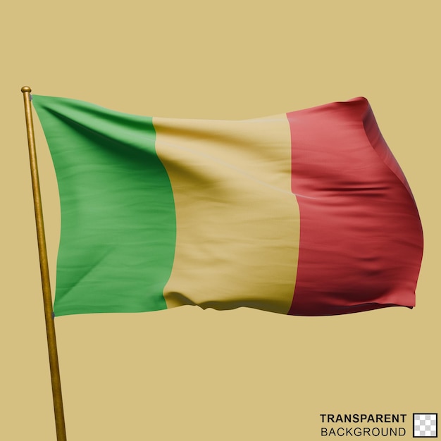 Vollständig durchsichtige schwingende Flagge