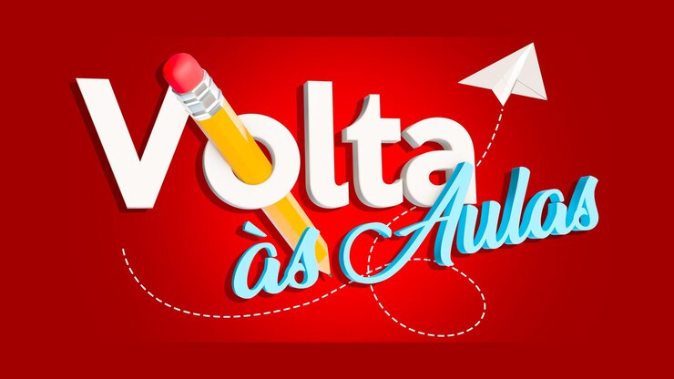 Volta ás aulas Selo 3D