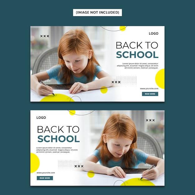 Volta às aulas web banner template psd