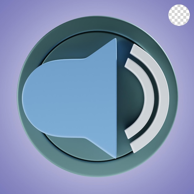 Volume-Sound 3D-Symbol und Illustration
