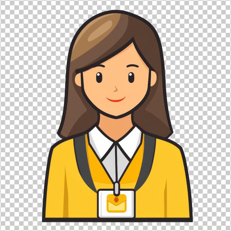 PSD voluntario con uniforme amarillo y tarjeta de identificación