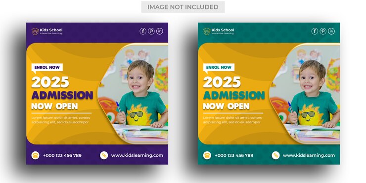 Volver a la escuela Publicación en redes sociales y plantilla de publicación de Instagram