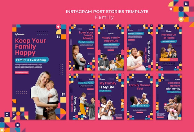 Von der Familie inspirierte Social-Media-Story-Vorlagen