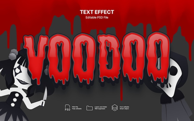 Voodoo-Puppen-Halloween-Text-Effekt