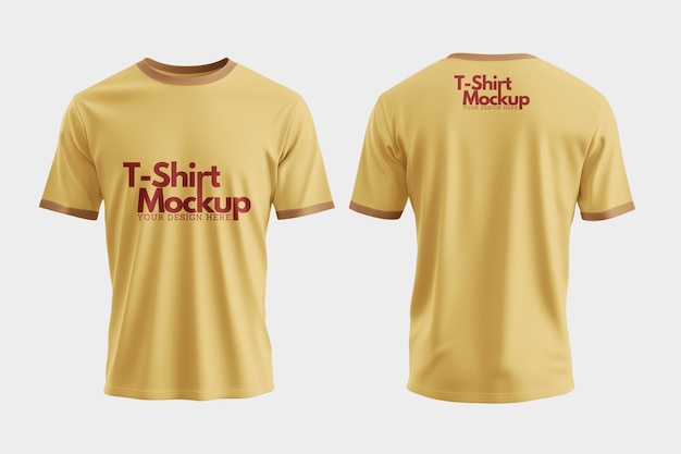 Vorder- und Rücken-T-Shirt-Mockup