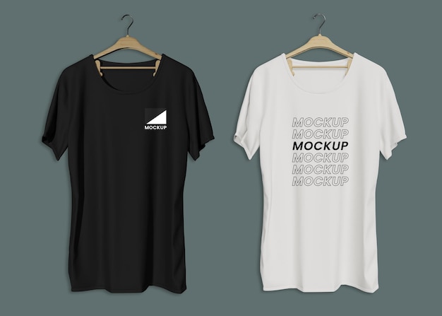 Vorder- und Rückseite isoliertes T-Shirt-Modell