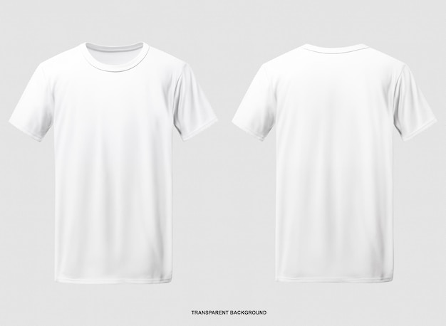Vorder- und Rücksicht auf T-Shirt-Vorlage