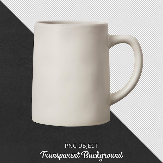 Vorderansicht der keramischen beige Kaffeetasse