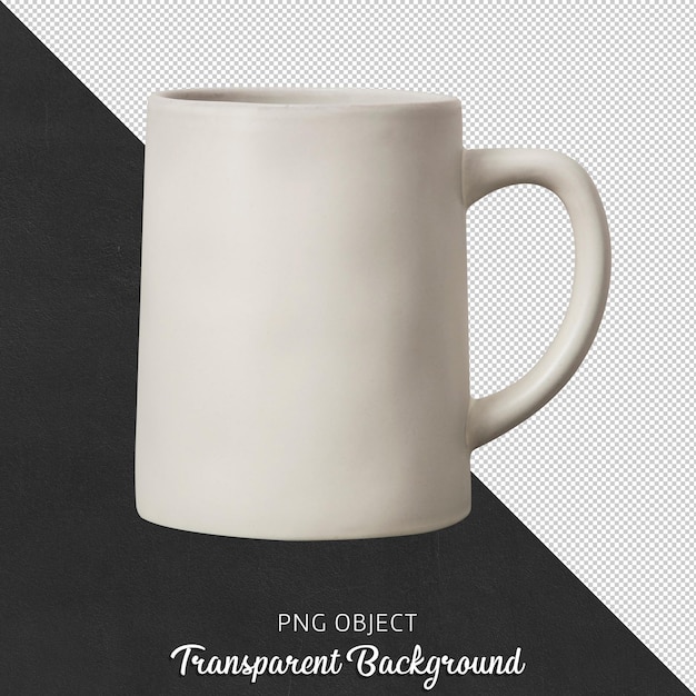 Vorderansicht der keramischen beige kaffeetasse