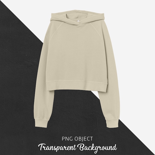 Vorderansicht des beige ernte-hoodie-modells