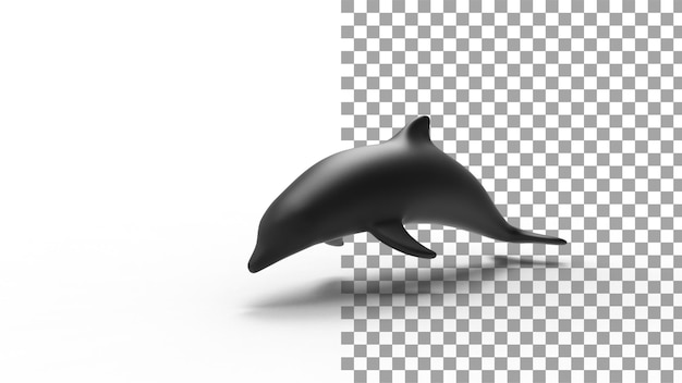 Vorderansicht des delphins 3d render