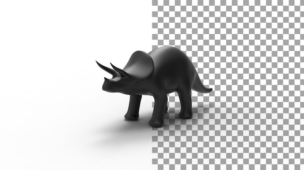 PSD vorderansicht des triceratops-dinosaurier 3d render