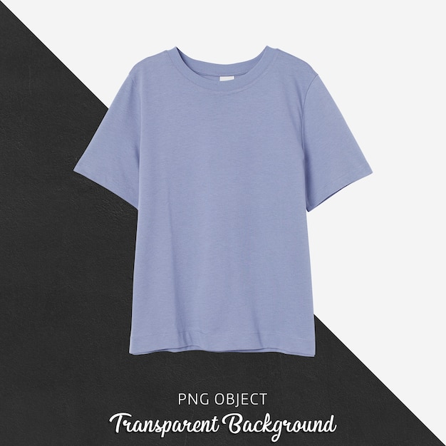 Vorderansicht des weichen blauen Freund-T-Shirt-Modells