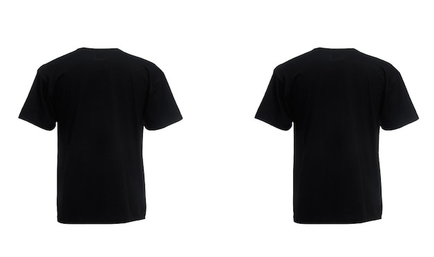 Vorderansicht eines T-Shirt-Modells auf der Rückseite. Kostenlose PSD eines T-Shirts