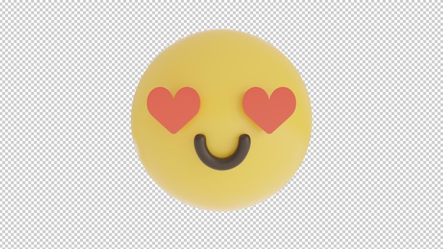 Vorderansicht verliebt Emoji png