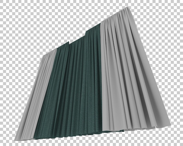 Vorhänge isoliert auf transparentem Hintergrund, 3D-Darstellung