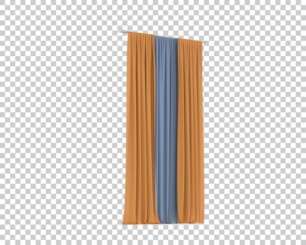 Vorhänge isoliert auf transparentem Hintergrund, 3D-Darstellung