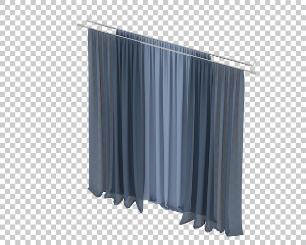 Vorhänge isoliert auf transparentem Hintergrund, 3D-Darstellung