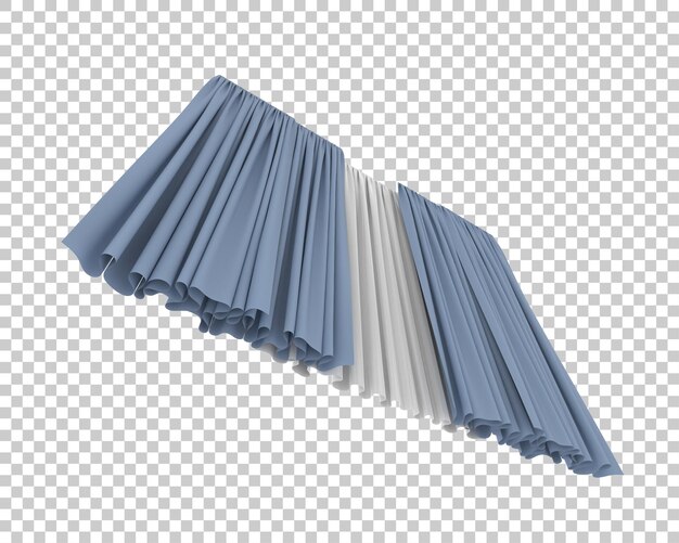 Vorhänge isoliert auf transparentem Hintergrund, 3D-Darstellung
