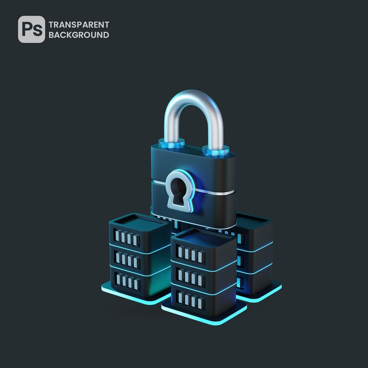 PSD vorhängeschloss für das geschützte datenbank-symbol